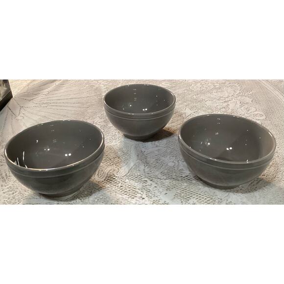 Lot of 3 Godinger Gatherings Gray Cereal Bowls 6” - Picture 6 of 9